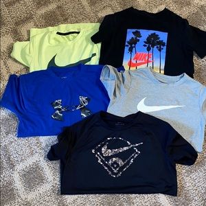 5 Boys Athletic Shirts Nike under armour